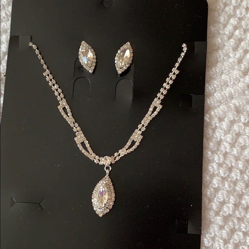 Fashion jewelry silver sett